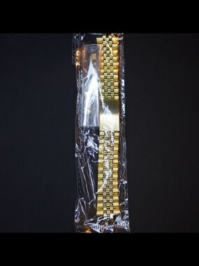 19mm Gold Tone Stainless Steel Watch Band Jubilee Style Bracelet New